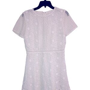 LOFT white lace dress size 2
